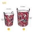 thumbnail image 3 of Balery Rooster Head Cesta de ropa redonda con asas, impermeable, independiente, para ropa, juguetes, dormitorio y familia-Small, 3 of 6