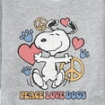 thumbnail image 3 of Peanuts - Peace Love Dogs - Men's Crew Neck Fleece Pullover, 3 of 6
