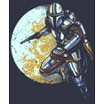 thumbnail image 2 of Women's Star Wars: The Mandalorian Mandalore's Moon  Graphic Tee Navy Blue Medium, 2 of 5
