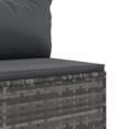 thumbnail image 5 of vidaXL 9 Piece Garden Sofa Set with Cushions Grey Poly Rattan, 5 of 5