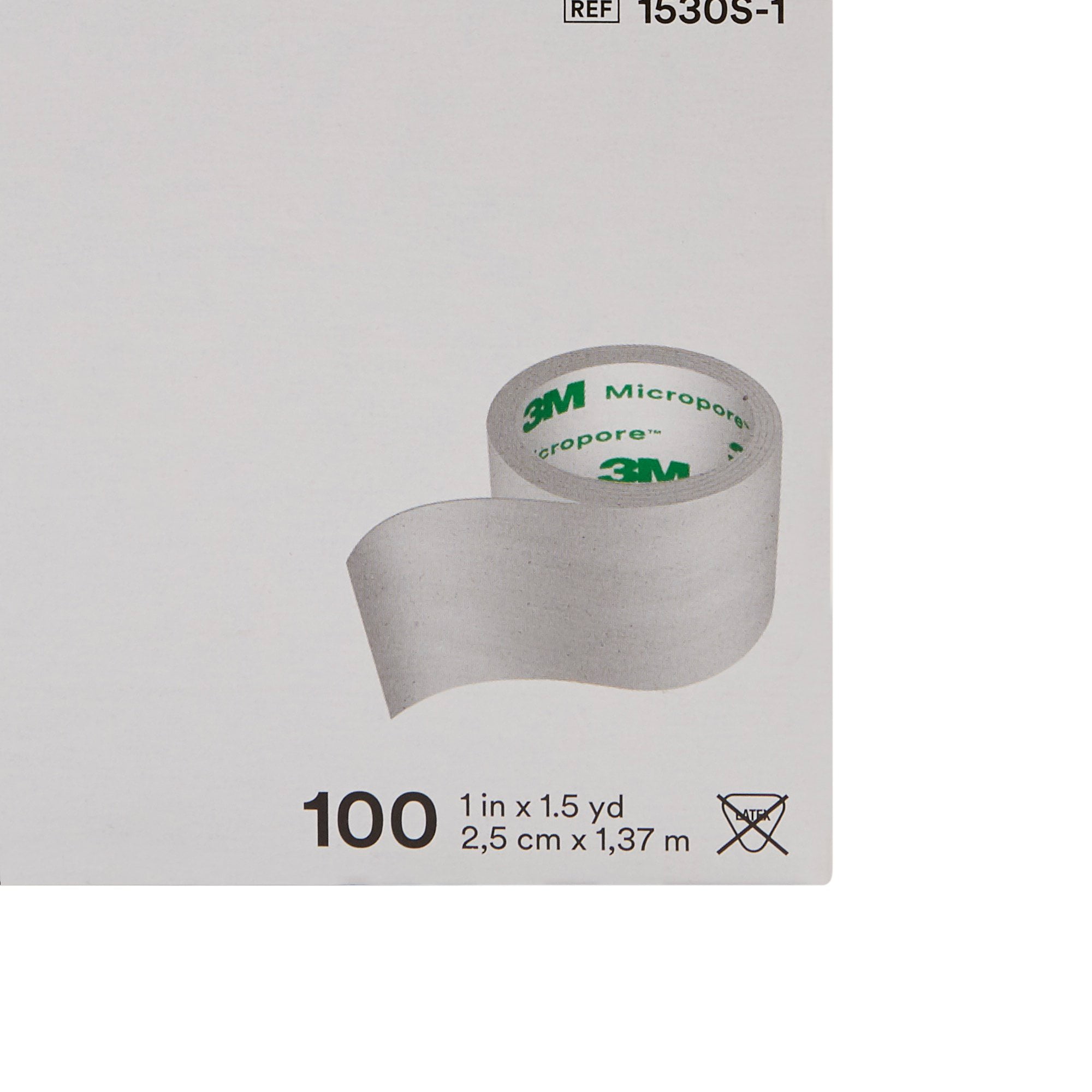 3M Micropore Medical Tape, Non-Sterile Paper, White, 1 in x 1 1/2 yds, 100 Ct