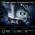 thumbnail image 4 of WAVLINK Thunderbolt 5 Cable, 120Gbps Fast Data Transfer and 240W Power Delivery USB-C Cable, 8K/16K Display Support, Backwards Compatible TB4/3/USB4/3, Ideal for Gaming, Laptops, Monitors and Docks, 4 of 9