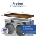 thumbnail image 2 of OfficeSimpli Washer Dryer Countertop w Non-Slip Pads, Made in USA, Laundry Room Wood Topper, Washer Dryer Cover for Top, Laundry Guard, Laundry Countertop, Laminate Finish (California Walnut), 2 of 6