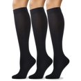thumbnail image 1 of Medias de algodón suaves hasta la rodilla para mujer COTTON DAY, negras, 1 of 7