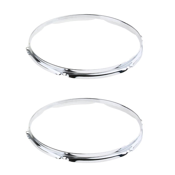 Advancent 1 par de llantas de aro de tambor de hierro Tom de 14 pulgadas y 8 agujeros Accesorios para instrumentos musicales 1.2 mm 14 pulgadas 6 agujeros