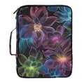 thumbnail image 2 of Haosy Accordion File Organizer Zipper Binder 500 Sheet 6-Tab Expanding File Folder Multi-Pocket 1.2 Inch 3 Ring Neon Flowers, 2 of 7