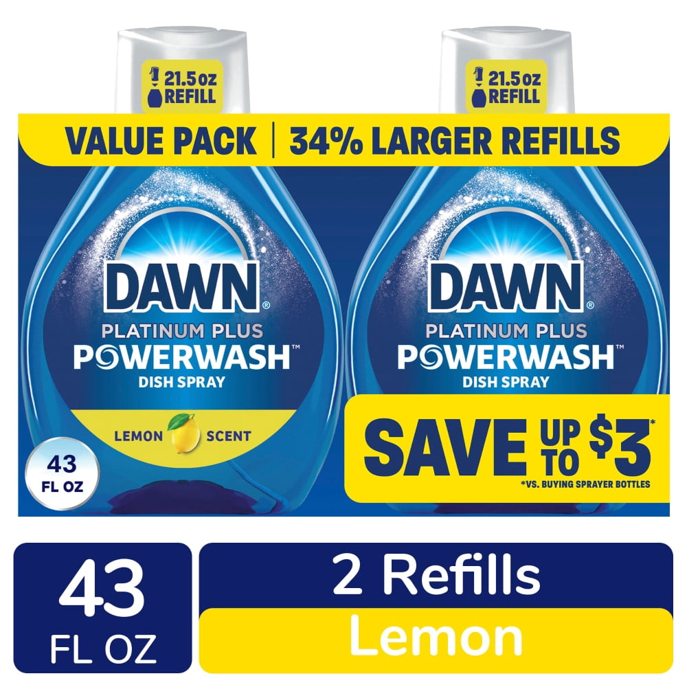 Dawn Powerwash Lemon Scent Spray Dish Soap 43 fl oz - 2 count