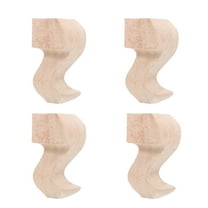 Soimiss 4pcs Wood Furniture Legs Rubber Wood Table Feet for Furniture Upgrade