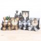 thumbnail image 5 of Reloj despertador con forma de locomotora antigua, modelo de plástico, reloj despertador, decoración creativa de escritorio (plata), 5 of 5