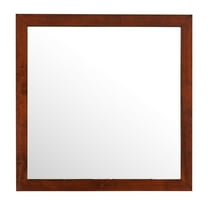 41 in. x 41 in. Classic Square Wood Framed Dresser Mirror - Cherry