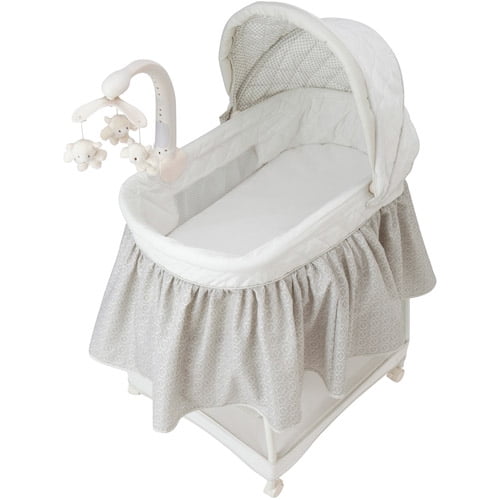 deluxe gliding bassinet pink