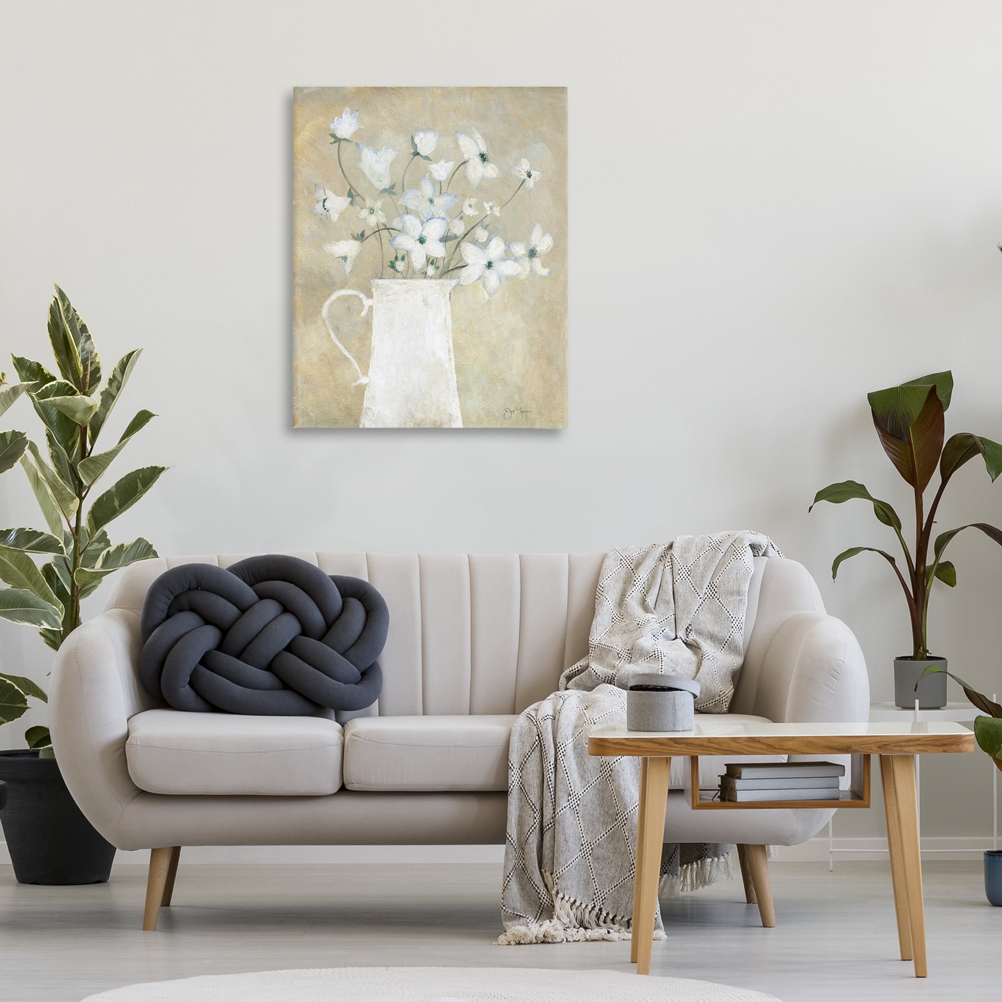 Stupell Industries Rustic Pottery Bouquet Plants & Flowers Painting Wrapped Canvas Art Print Wall Art, 30 x 40