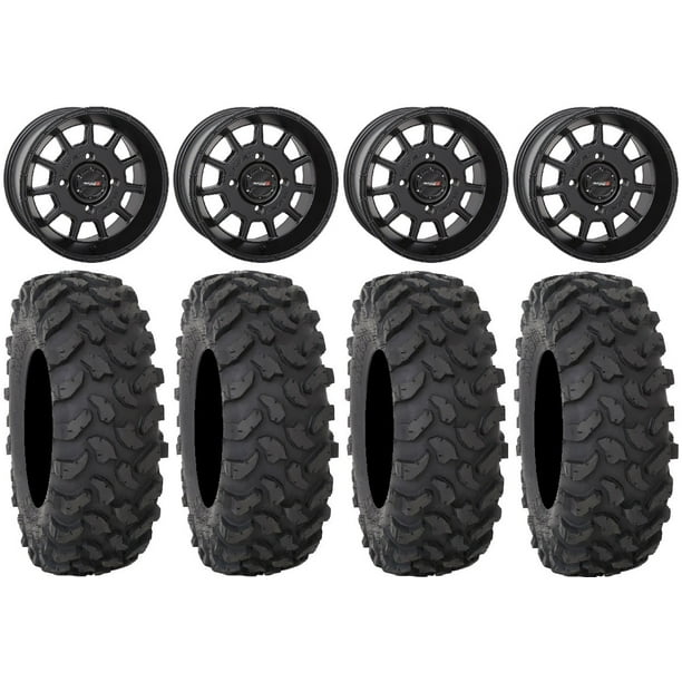 System 3 ST5 Black 15" Wheels 32" XTR370 Tires Sportsman RZR Ranger