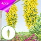 thumbnail image 1 of Plantas colgantes artificiales - enredaderas de 4 enredaderas con hojas realistas para la decoración de paredes y balcones, 76 cm de hiedra falsa verde, 1 of 6