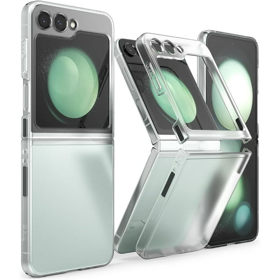 Allytech Galaxy Z Flip5 Case, Z Flip 5 Clear Case Matte, Ultra Slim Fit Lightweight Anti-Scratch Drop Protection Bumper Anti-Scratch PC Phone Case for Samsung Galaxy Z Flip 5 - Clear