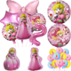 thumbnail image 2 of Juego de globos de látex para fiesta de Cumpleaños de Niños, Set de globos de helio de dibujos animados de princesa Durazno, decoración de fiesta de Baby Shower, 6 piezas, 2 of 5