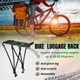 thumbnail image 5 of Bike Rear Rack Mount for 26"-28" Wheel - Bicycle Back Seat Pannier Luggage Backpack Cargo Basket Carrier with Taillight Mount Lightweight Aluminum for Road MTB Mountain Bike 110 lbs Capacity, 5 of 9