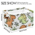 thumbnail image 4 of Cartoon Dinosaurs Leaves Storage Bins Baskets With Handles Storage Box Clothes Organizer Organization Toys, 4 of 7