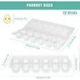 thumbnail image 3 of CZQ 60 Packs 12 Count Clear Egg Cartons, 2 * 6 Grids Design, Perfect for Family, Farm, Markets, Display(Large), 3 of 6