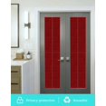 thumbnail image 5 of Window Privacy Film Red Floral Stained Glass Window Film Decorative Sun Block Window Cover Country Farmhouse Abstract Flowers Pattern Window Clings Static Adhesive Sticker for Bathroom 29.5"x118", 5 of 7