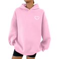 thumbnail image 1 of EHQJNJ Sweat à Capuche Graphique pour Femmes, Imprimés Mignons, Pull Léger, Imprimé Cœur, Sweat à Capuche avec Motifs Graphiques, 1 of 5