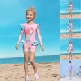 thumbnail image 2 of CHENge Toddler Swimsuit Girl 5t Relaxed Fit Striped Breathable Upf 50+ Uv Sun Protection One Piece Swimsuit 2026 Long Torso Bathing Suit Cute Swim Suits, 2 of 8