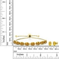 thumbnail image 4 of 18K Yellow Gold Plated Silver Yellow Citrine Bracelet and Earrings Jewelry Set for Women (7.25 Cttw, Gemstone November Birthstone, Oval Checkerboard 7X5MM, Fully Adjustable up to 9 inch), 4 of 4