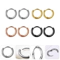 thumbnail image 2 of 4 Paires de Boucles d'Oreilles Rondes Chics pour Hommes en Acier Inoxydable, 2 of 5
