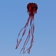 thumbnail image 4 of Cometa de gran tamaño 3D de una sola línea con línea de vuelo de 30 m y cola larga para niños y adultos. negro rojo, 4 of 9