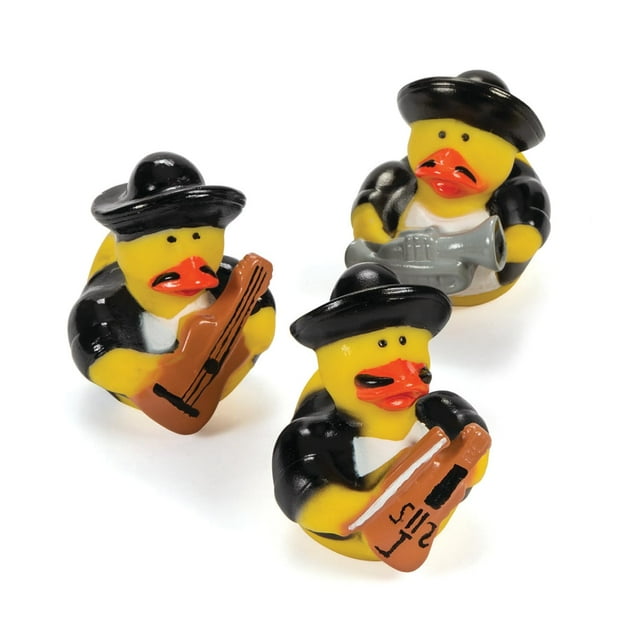 Banda para mariachis Rubber Ducks Fun Express, 12 unidades, 5 cm de alto