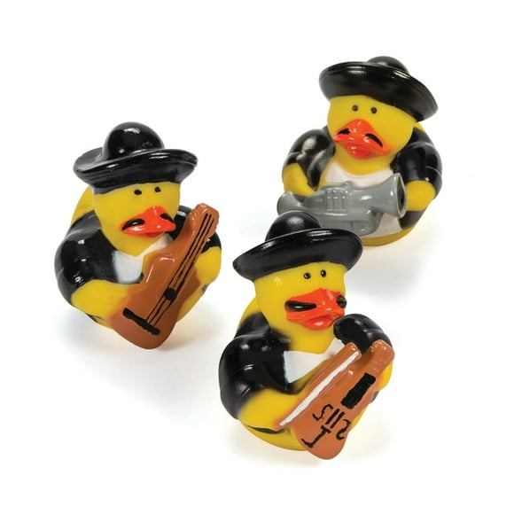 Banda para mariachis Rubber Ducks Fun Express, 12 unidades, 5 cm de alto