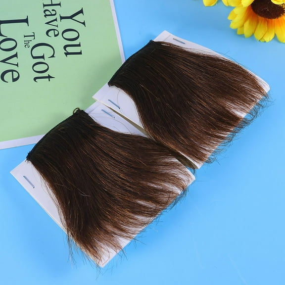 Yardwe 2Pcs Styling Clip in Hair for Women Dark Brown 10.0X5.0X0.5in