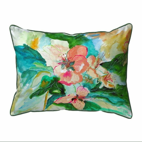 Betsy Drake Interiors Apple Blossoms Small Indoor/Outdoor Pillow 11x14