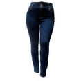 thumbnail image 4 of Jack David Womens Plus Size High Waisted BLACK/BLUE Stretch Skinny DENIM JEANS PANTS, 4 of 6