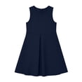 thumbnail image 4 of XRoczxe Girls Pleated Jumper Dress, Sleeveless A-Line School Uniform Pinafore, Classic Round Neck Swing Skirt for Kids Daily Wear & Parties, 4 of 8