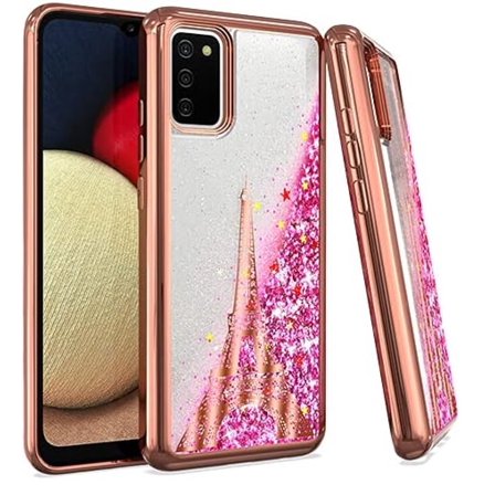 For Samsung Galaxy A03S SM-S134DL Liquid Cover Phone Case   Tempered Glass - Paris