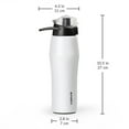 thumbnail image 2 of Cupture Action Bottle Flip Top with Handle - 22oz Double Wall Vacuum-Insulated Stainless Steel Water Bottle (White), 2 of 11