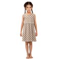 thumbnail image 6 of Girls Dress Purple Yellow Checked Sleeveless Dress for Girls Hem A-Line Casual Sundress, 6 of 7