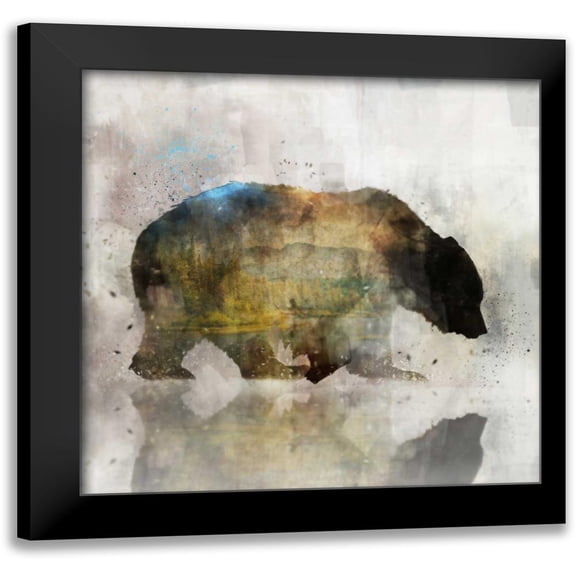 Roko, Ken 12x12 Black Modern Framed Museum Art Print Titled - Journey Bear I