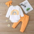 thumbnail image 5 of Baby Girl's Three Piece Bodysuit with Pants and Headband Outfit, 5 of 5