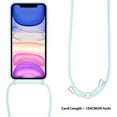thumbnail image 3 of Crossbody Lanyard Phone case for iPhone 12, Silicone Phone Cover with Adjustable Necklace Strap Soft Belt Neck Cord Lanyard Shockproof Protective Case - Baby Blue, 3 of 14