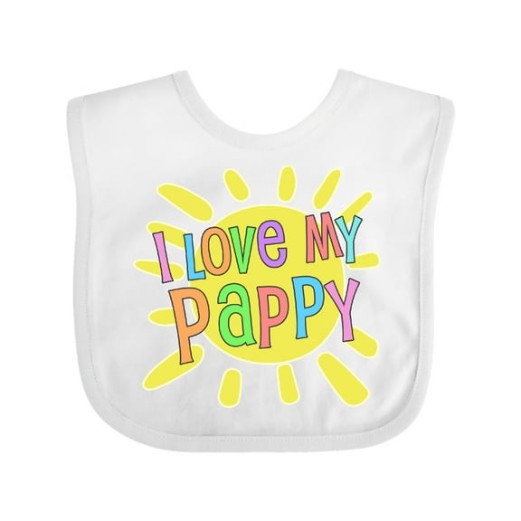 Inktastic I Love My Pappy- Sun and Rainbow Letters Boys or Girls Baby Bib