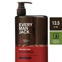 Every Man Jack Mens Cedarwood Hand & Body Lotion for All Skin Types - 13.5oz