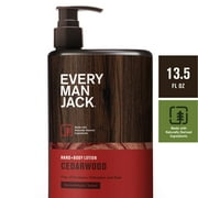 Every Man Jack Mens Cedarwood Hand & Body Lotion for All Skin Types - 13.5oz