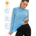 thumbnail image 4 of Shiqi-femmes UPF 50+ Manches Longues 1/4 Zip Pull Athlétique Randonnée Course Tops d'Entraînement, 4 of 4