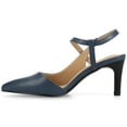 thumbnail image 3 of Journee Womens Scipio Crossover Ankle Strap Pointed Toe Pumps, Widths Available, 3 of 10