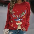 thumbnail image 1 of Pntutb Navidad moda mujer Casual manga larga impreso señoras sudaderas tops Pntutb Pntutb-6319, 1 of 8