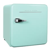 Magic Chef 0.7-cu. ft. 700-Watt Retro Countertop Microwave and 1.6-cu. ft. Energy-Star Certified Retro Mini Fridge Kit, Green