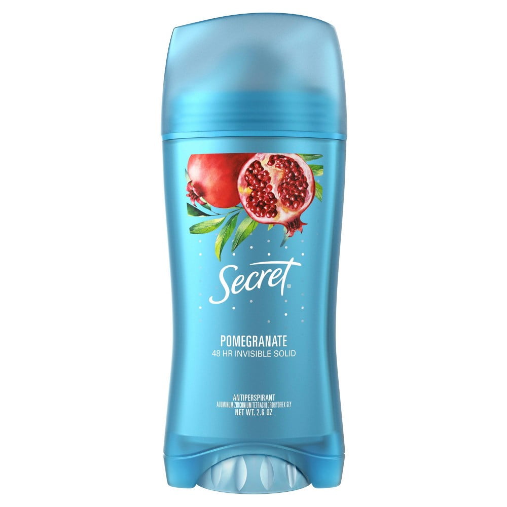 Secret Solid Antiperspirant Deodorant, Pomegranate Scent, 2.6 Oz