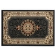 thumbnail image 3 of Sensation Traditional 2' x 3' Black and Beige Polypropylene Indoor Area Rug, 3 of 8